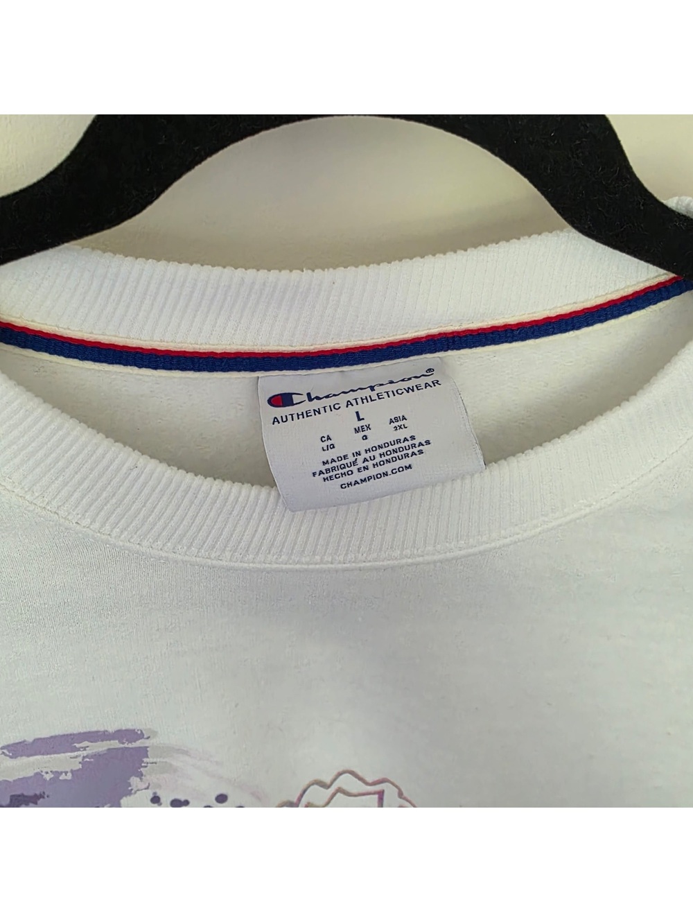 Champion Women's Powerblend Fleece Classic Crew Sweatshirt Size: Large - Picture 4 of 5